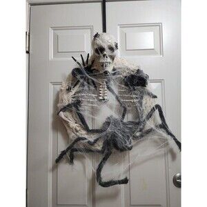 Skeleton & Spider Halloween Wreath-Handmade New